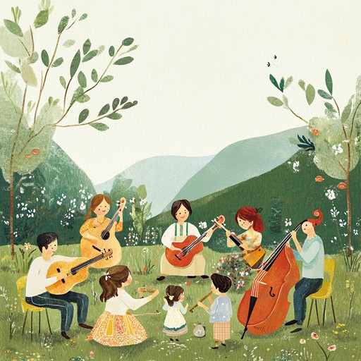 Join in an animated gathering of friends and family with this lively folk rock composition. Acoustic guitar and rhythmic drumming create a jubilant backdrop, while harmonica interludes bring a touch of nostalgia. Ideal for sunny days and heartwarming moments.