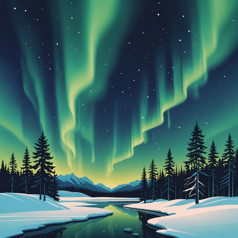 In this blend of exotic suomipop, traditional finnish elements are paired with energetic dance rhythms captivating listeners with a rich, emotional soundscape. The composition evokes images of the aurora borealis dancing in the finnish sky, wrapped in a melancholy yet energetic mood, representing the contrast between finland’s dark winters and the lively spirit of its people.