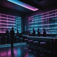 step into a futuristic jazz club.