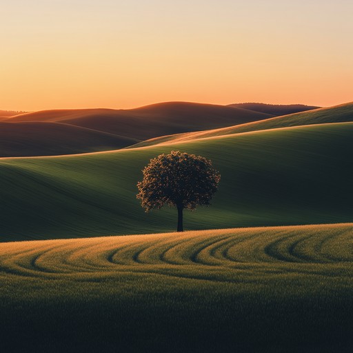 An instrumental folk composition featuring delicate acoustic guitar, capturing the tranquility of a quiet breeze over peaceful countryside. Soothing notes flow like whispers through the trees, evoking serenity.