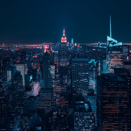 A techno track that encapsulates the essence of city nightlife with pulsating rhythms and deep bass lines. This piece uses techno to narrate an electrifying cruise through neon lit streets, blending sounds reminiscent of a bustling urban environment with a high energy electronic beat.