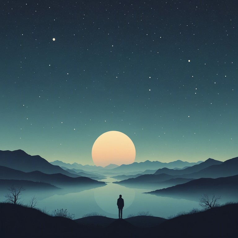 The track features prolonged, reverberating tones that simulate the sense of exploring massive, dark underwater caves or outer space voids, creating a haunting yet meditative atmosphere. Echoing synth layers dive into a deep exploration of sound with minimal light and maximal mystery, suitable for immersive experiences like deep meditation or soundtrack for avant garde films.