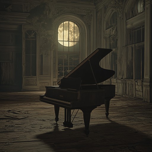 A spectral piano solo that conjures images of forgotten memories and lingering spirits in an abandoned mansion