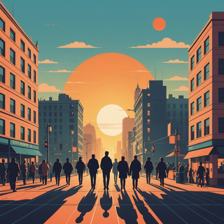 Experience the essence of a morning filled with lively street scenes, the echo of footsteps, and the awakening of urban life, all captured through the lens of invigorating and vibrant funky guitar riffs.