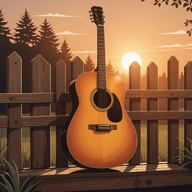 acoustic guitar narrates a love story