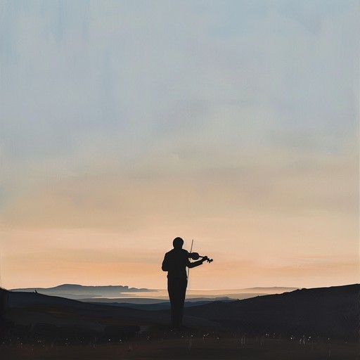 An instrumental song characterized by elegant strings that vividly depict the twilight scenery of the western plains. The soft and reflective melody offers a sophisticated tribute to the timeless beauty of western horizons.