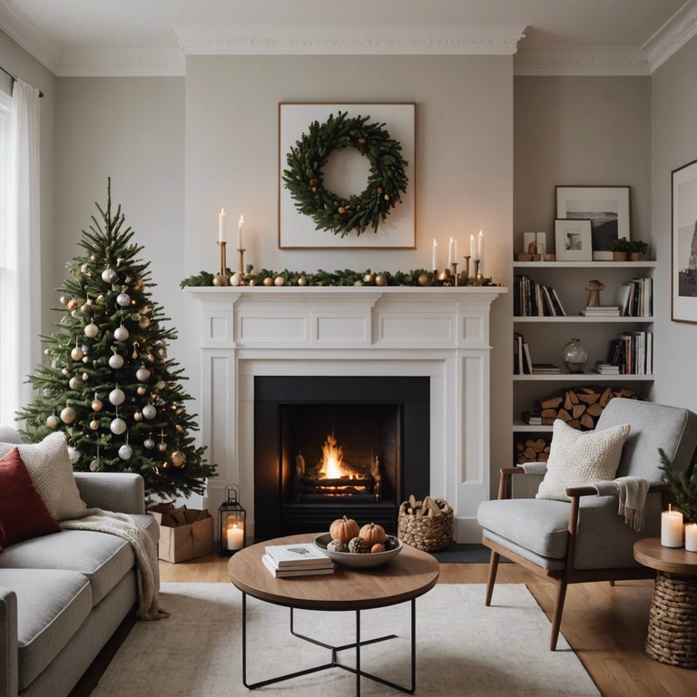 This track captures the essence of a festive gathering during a snowy winter evening, blending smooth jazz rhythms with subtle festive undertones to create a warm, inviting atmosphere. Perfect for playing in the background during holiday dinners or slow dances under twinkling lights.