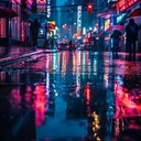 pulsating beats with nighttime urban cityscape vibes