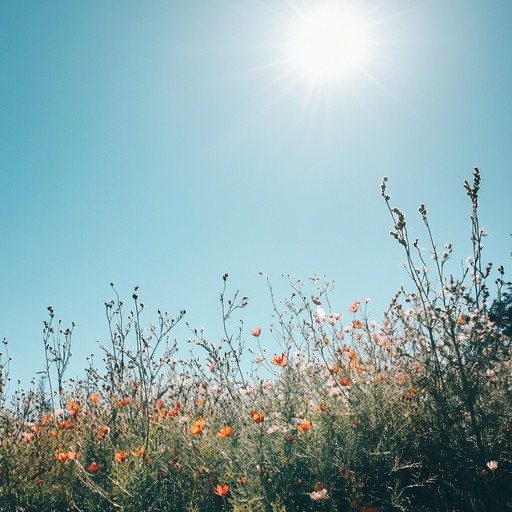 An instrumental soft rock track featuring warm guitar strums and gentle percussion that evokes feelings of happiness and optimism, reminiscent of a sunny day and new adventures.