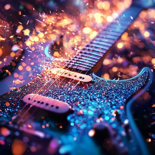 An instrumental track bursting with triumph and energy, combining dazzling glam rock elements with uplifting melodies and powerful, rhythmic foundations. The electric guitar takes center stage, supported by vibrant synths and dynamic drum beats, creating the ideal soundtrack for moments of celebration and victory.