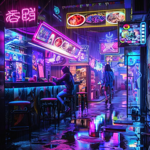 Immerse yourself in the pulsating rhythms and shimmering synths of this instrumental synthpop track. "neon nights" captures the essence of an '80s sci-fi film, with its driving basslines, sparkling arpeggios, and soaring lead melodies. The song evokes images of a nocturnal cityscape, where vibrant neon lights illuminate the streets and the air is filled with a sense of mystery and anticipation. Perfect for a late-night drive or a nostalgic trip down memory lane.