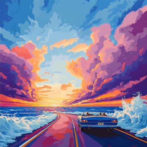 This track combines the unrestrained energy of pop rock with powerful, driving rhythms and captivating electric guitar riffs that capture the essence of a bold summer drive by the seashore. The upbeat tempo and catchy melodies create an infectious, feel good atmosphere, perfect for lively moments and celebration. The dynamic range intensifies from the bright, energetic verses to the roaring, anthemic choruses.