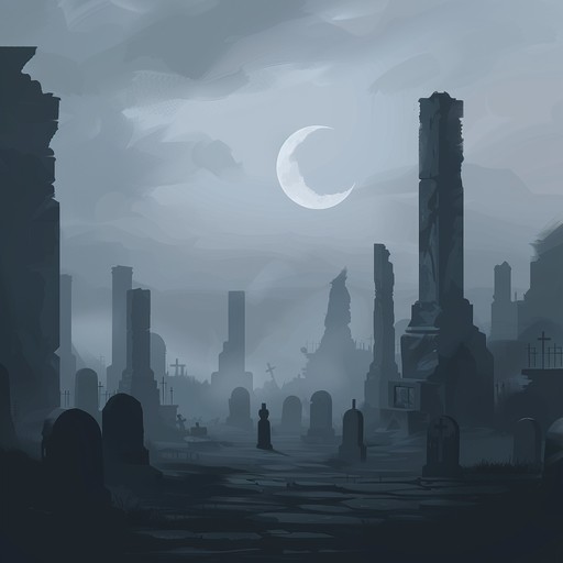 A haunting instrumental with ghostly whispers and spectral tones, crafted to evoke eerie memories beneath a mist covered graveyard. The piece blends ethereal violin melodies with dark ambient textures, creating an unsettling yet captivating experience, perfect for introspective contemplation of the beyond.