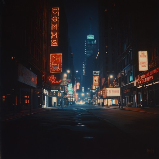 An atmospheric chillwave instrumental blending haunting synth melodies with subtle percussion to create a sense of suspense and intrigue, evoking images of deserted city streets under flickering neon lights.