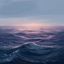 soft waves accompanying a dreamy synth, full tranquility.