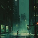 solitude expressed via shimmering synths beneath neon lights.