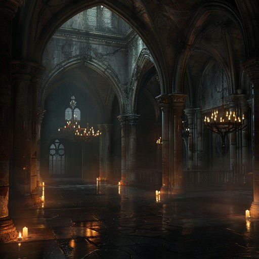 This baroque harpsichord piece transports listeners to a candle lit palace court filled with hidden conspiracies. The dark, suspenseful melody captures the menace and tension lurking in the shadows, drawing out an eerie, dramatic ambiance.