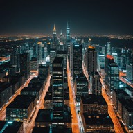 catchy urban beats under city lights.
