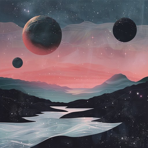 An ethereal dark rock track that weaves eerie textures with haunting guitar melodies and hypnotic rhythms to create a mesmerizing, slightly unsettling cosmic journey through a haunted forest.