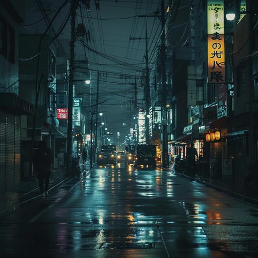 This piece evokes a tranquil yet lively scene of tokyo at dusk, with smooth jazz elements blending seamlessly with the upbeat, pop-like tempos characteristic of j-pop. Subtle electronic influences add a modern touch to the nostalgic atmosphere. The main instrument is the trumpet, which carries the melody over a backdrop of light electronic beats and jazzy chords. This genre fusion brings a unique flavor of soft jazz melded with the distinctive catchy elements of j-pop, creating a piece that feels both reflective and vibrant. The dynamic of the piece is soft to moderate, inviting the listener into a soothing yet energetic soundscape. Emotional moods include nostalgic, serene, upbeat, and whimsical. Tags for this song are tokyo, nighttime, jazzy, electronic, trumpet lead, reflective, vibrant, soothing, catchy, modern. This piece evokes a tranquil yet lively scene of tokyo at dusk, with smooth jazz elements blending seamlessly with the upbeat, pop-like tempos characteristic of j-pop. Subtle electronic influences add a modern touch to the nostalgic atmosphere. The main instrument is the trumpet, which carries the melody over a backdrop of light electronic beats and jazzy chords. This genre fusion brings a unique flavor of soft jazz melded with the distinctive catchy elements of j-pop, creating a piece that feels both reflective and vibrant. The dynamic of the piece is soft to moderate, inviting the listener into a soothing yet energetic soundscape. Emotional moods include nostalgic, serene, upbeat, and whimsical. Tags for this song are tokyo, nighttime, jazzy, electronic, trumpet lead, reflective, vibrant, soothing, catchy, modern.