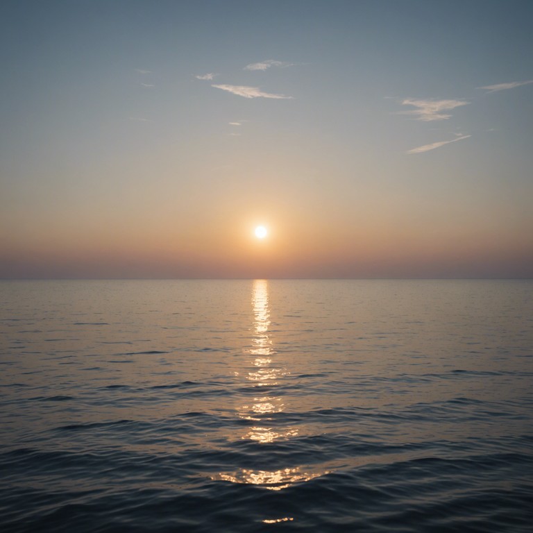 This tranquil composition features a soothing melody that mimics the gentle ebb and flow of ocean waves, designed to provide stress relief and promote relaxation. Soft ambient undertones enrich the soundscape, creating an atmosphere of a serene beach at sunset. The mood is both pacifying and rejuvenating, perfect for meditation or winding down after a long day.