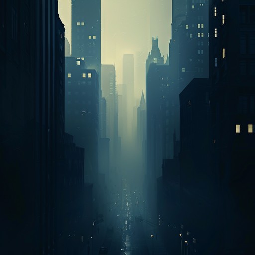 A poignant melody portraying solitude and introspection in a deserted metropolis, the piano's soft notes blending with faint urban ambiances to evoke deep melancholy