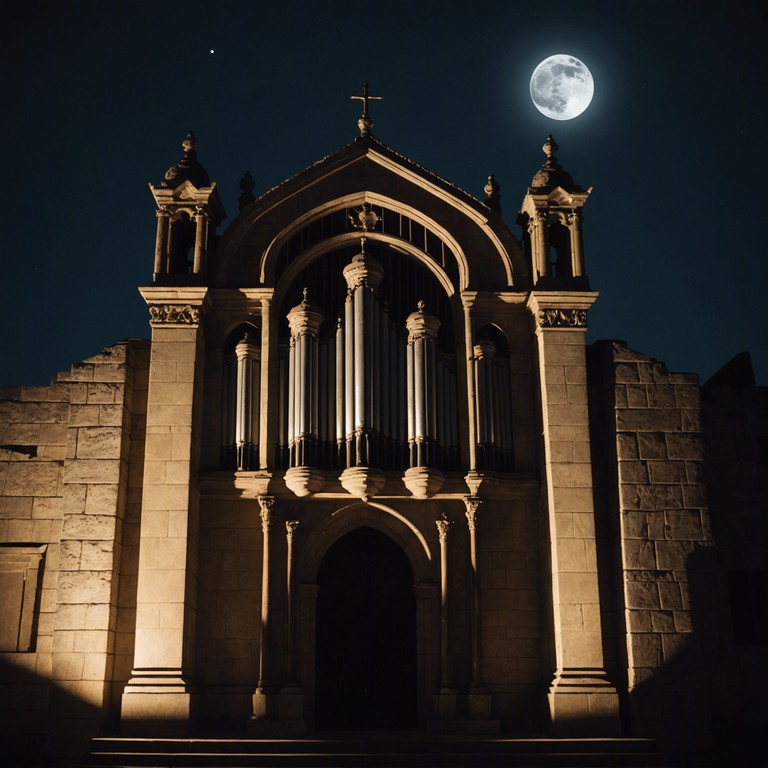 With each note played on the organ, the cold, spectral whispers of an unseen congregation rise, creating a chilling atmosphere surrounded by the dark, gothic architecture.