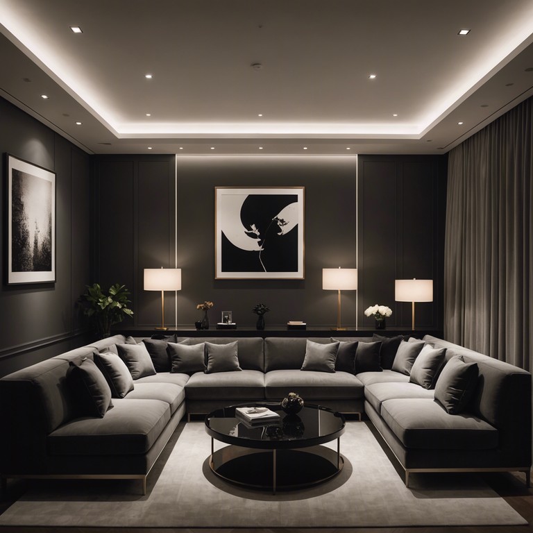 Imagine a dimly lit upscale lounge, where soft, sensual saxophone melodies resonate, weaving through the hazy, intimately arranged seating. The ambiance is soothing yet invigorating, a perfect companion to late night musings or low lit rendezvous.