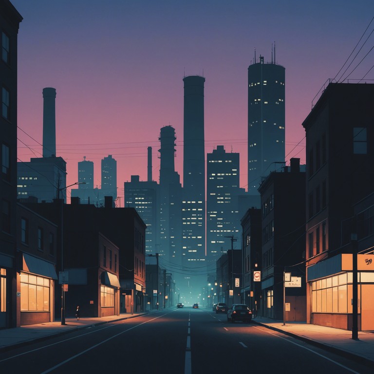 This track combines the gritty, mechanical sounds of industrial music with the raw power of rock. The composition is designed to evoke images of vast factories and urban landscapes. An electric guitar leads the melody, presenting a marriage of distorted riffs and industrial sound effects. The dynamics are intense, starting from a low ominous hum to a high energy explosion of sound.