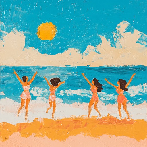 A lively instrumental j pop track celebrating the essence of summer with playful melodies, bright synths, and a buoyant rhythm that invites listeners to dance and feel free.