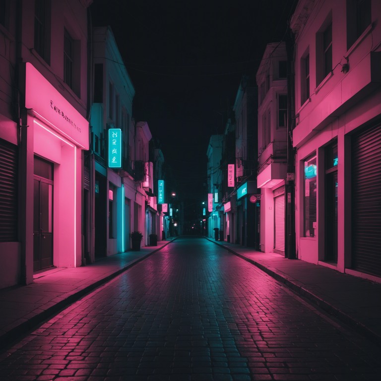 This composition transports listeners into a soothing ambiance created by undulating, soft synthetic waves that emulate the comforting and mysterious allure of neon lights at night. The gentle melody invokes feelings of peaceful solitude and tender introspection, much like a quiet wander through illuminated cityscapes.