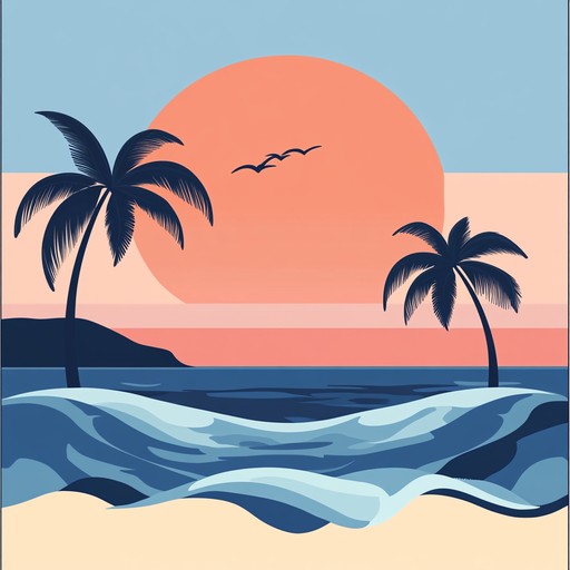 Envision a tranquil beach with the sun setting over the horizon. The music combines soothing dub elements with smooth, chillout melodies to evoke a sense of relaxation and serenity, ideal for a peaceful evening.