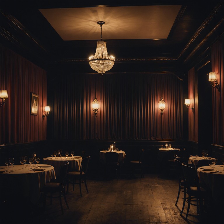 Set within a shadowy cabaret scene, this track combines eerie melodies with a brooding sense of unease, evoking images of a dimly lit theater filled with whispered secrets and subtle threats. The song progresses as tension builds, with each note drawing the listener deeper into its dark theatrical core.