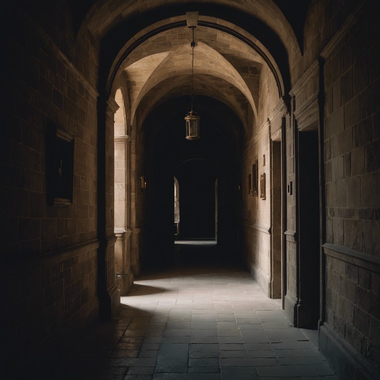 The revival of ancient tales whispered in the shadows of an expansive, moonlit gothic castle, where each note played on the organ recounts a chilling piece of history.