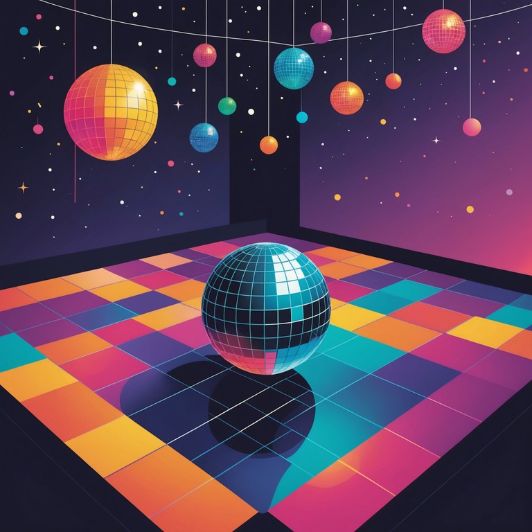 This track encapsulates the spirit of a lively disco party enhanced with modern funk elements creating an irresistible dance floor vibe. The bass guitar leads with vivacious riffs complemented by a steady beat and futuristic synths, ideal for a night out or a nostalgic journey to the peak disco era.