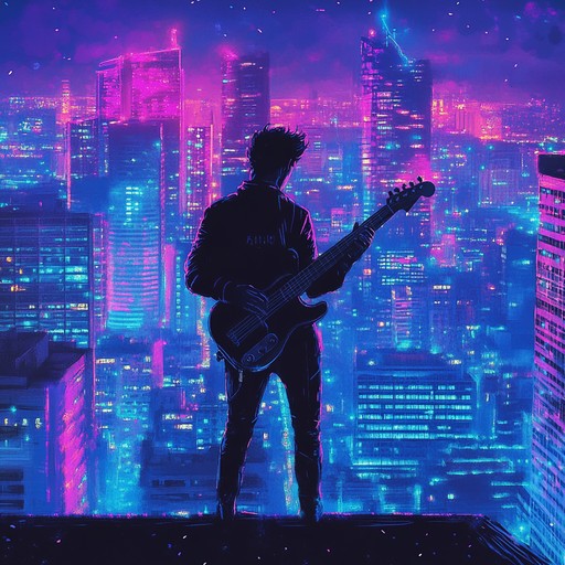 A captivating instrumental pop rock track that weaves hypnotic guitar melodies with shimmering synths and steady rhythms, creating an immersive and dreamy soundscape that draws listeners into a neon lit nocturnal journey.