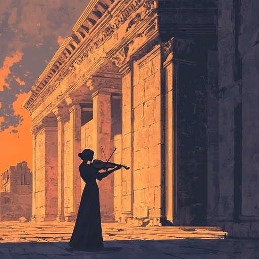 Feel the echoes of a forgotten era through the haunting violin, weaving a tale of ancient mysteries and dramatic discoveries