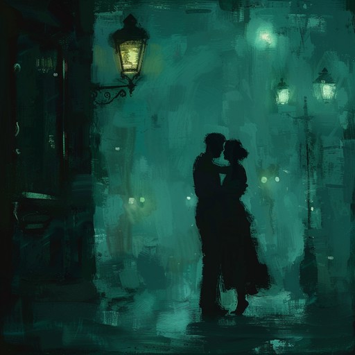 The song tells the story of two lovers meeting in secret for a sensual tango dance in the dark of night. It starts with a slow, smoldering intro featuring a solo violin, building anticipation. The tempo gradually increases as more instruments join in, including accordion, piano, and acoustic guitar, creating a lush and romantic sound. The song reaches a dramatic, fast-paced crescendo in the middle, evoking the intensity of the lovers' forbidden dance. Towards the end, it slows down again and fades out with a final, bittersweet violin melody, signifying the lovers parting ways at dawn.