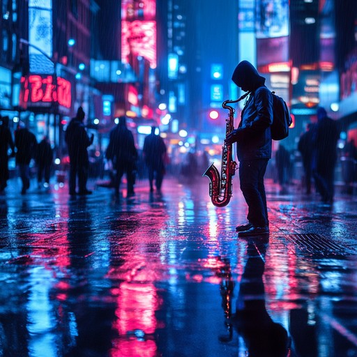 Immerse in the dynamic city vibe, where jazz melodies intertwine with hip hop beats, creating an urban symphony of rhythm and flow. The track captures the essence of city streets, bustling life, and creative spirit.