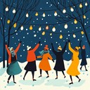 a lively instrumental capturing the joy of winter celebrations