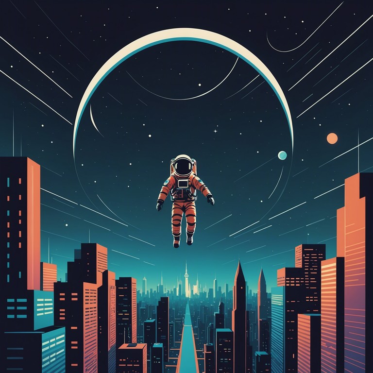 Imagine navigating through the cosmos, where celestial harmonies guide you towards understanding deeper truths. The track is crafted with the intention to uplift spirits and boost creativity, featuring a prominent synthesizer that dances elegantly around subtle, complex textures and rhythms that represent mankind's quest for deeper space understanding.