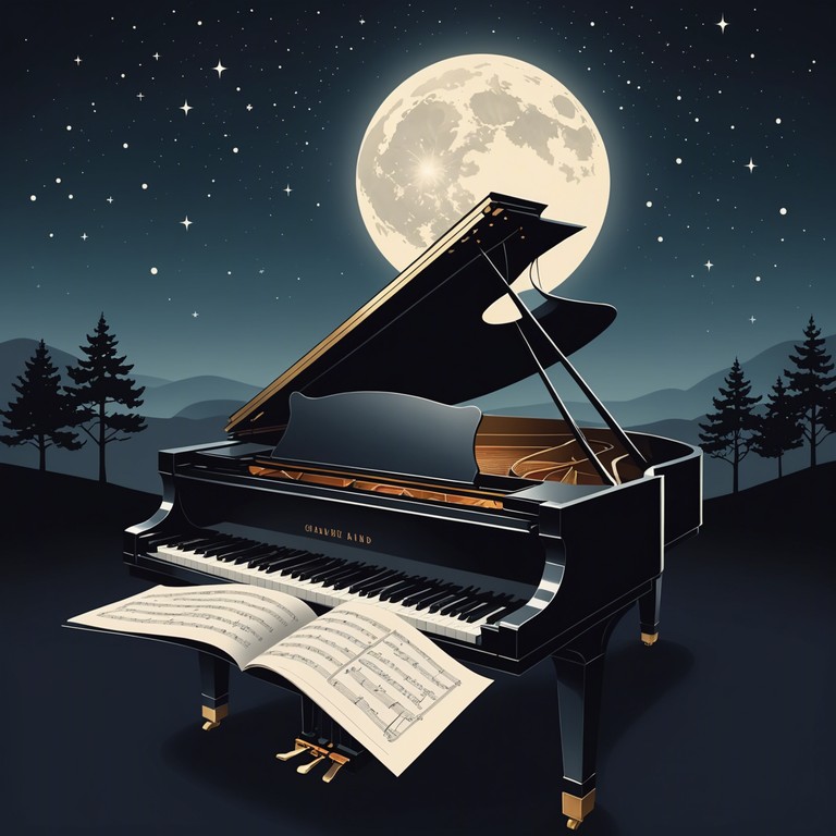 Imagine a soft piano composition that captures the essence of a quiet, intimate evening shared with a loved one. The music flows smoothly, enveloping the listener in a warm embrace of melodious tranquility, enhancing moments of connection and reflection.