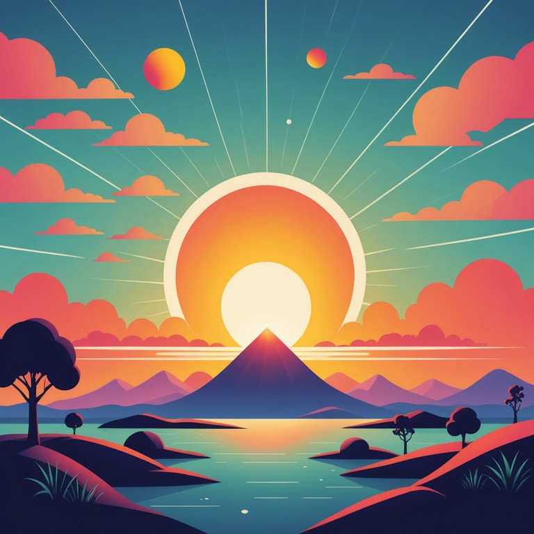 A sonic experience designed to lift the spirits and invigorate the morning routine, 'digital dawn rising' uses layers of synthetic melodies and quirky 8 bit effects to recreate the feeling of an optimistic, fresh start in a technicolor world.