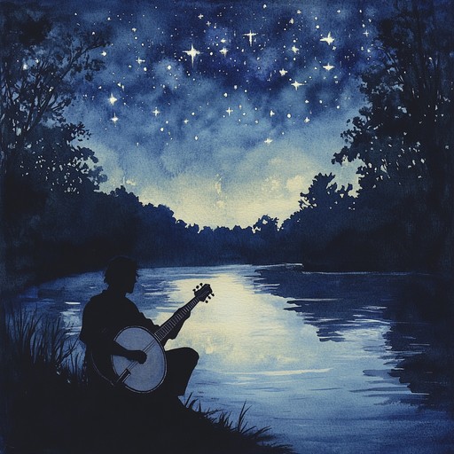 An evocative instrumental blending gentle banjo strums with soulful rhythms, painting a picture of quiet moments under starlit southern skies.