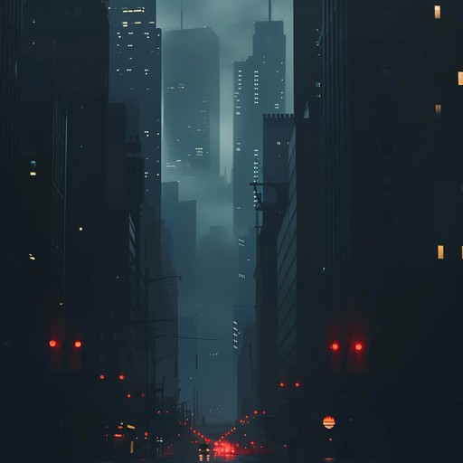 A blend of industrial and dark ambient sounds, this track creates an urban soundscape filled with tension and anxiety. The synthesizer introduces an ominous atmosphere with echoing footsteps, distant sirens, and metallic clangs, capturing the menacing vibe of shadowy city streets