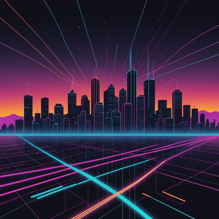 Expanding on the theme of a pulsating cityscape, this alternative version leverages faster tempo and more aggressive synth leads to capture the unending energy of a bustling metropolitan night.