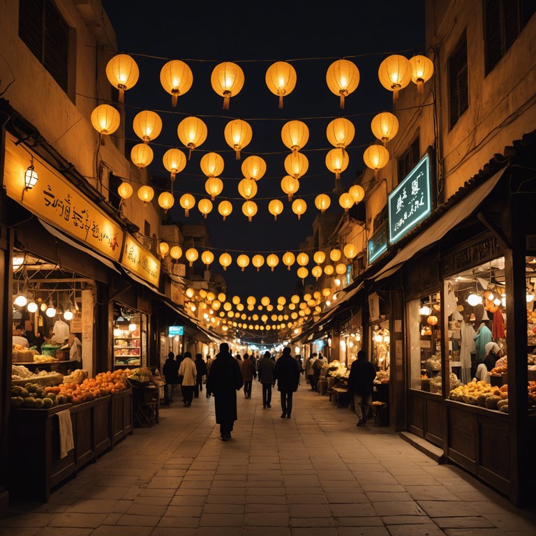 This track combines the traditional sounds of the middle east with modern energetic beats, creating a vibrant soundscape that captures the spirit of a bustling souk alive with activity. The core instrument here is the oud, known for its deep, resonant tones, which plays over a backdrop of electronic rhythms and bass. The music is meant to evoke the feeling of movement and life, drawing listeners into a world of color and energy.