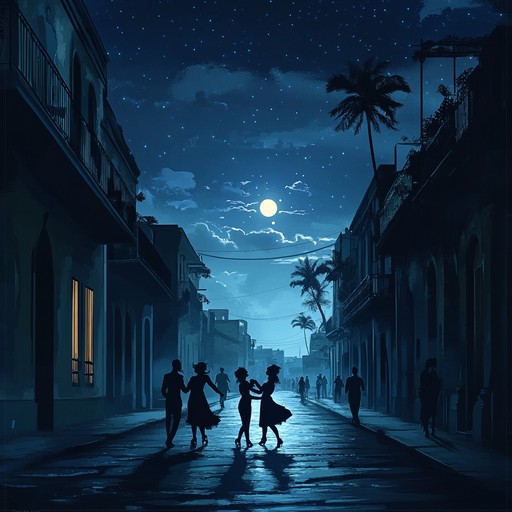 An instrumental rumba that blends gentle spanish guitar melodies with atmospheric percussion, capturing the magic of moonlit havana nights and transporting listeners to a dreamlike state of serenity and nostalgia.