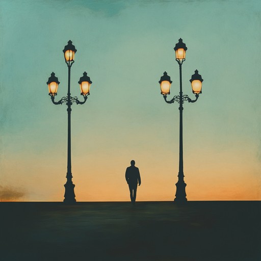 A gentle and soothing instrumental piece that evokes the serene atmosphere of an evening stroll through quiet streets, blending mellow melodies with a vintage touch.