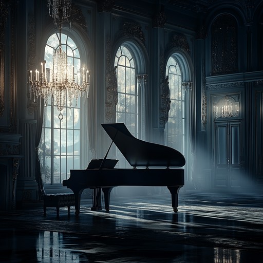 An elegant and sultry contemporary classical composition featuring piano, capturing the essence of passion and nighttime enchantment. It creates a seductive and evocative atmosphere, perfect for moonlit evenings